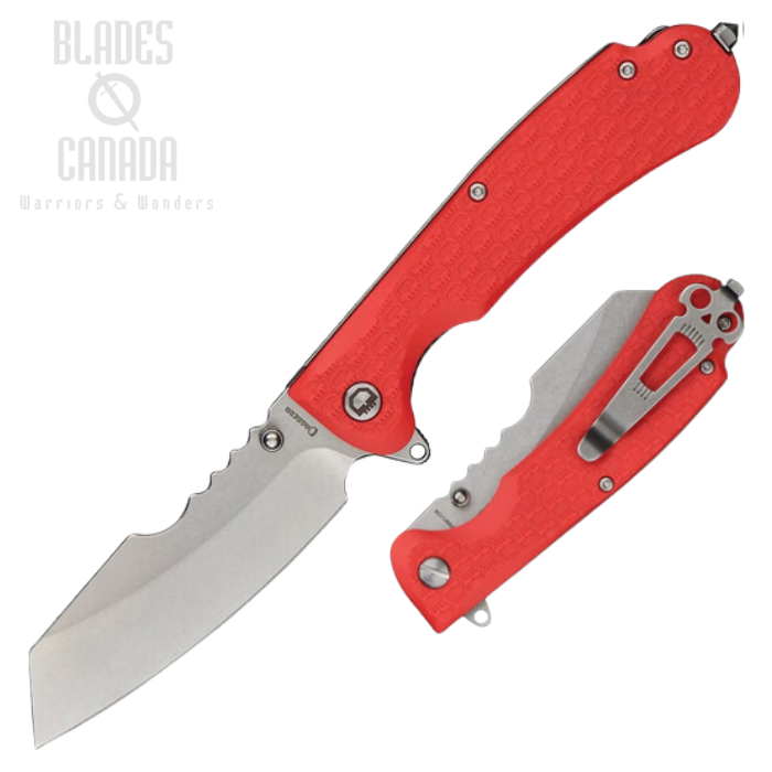 Daggerr Rhino Flipper Folding Knife, Stonewash Blade, FRN Orange, RNFRNRNGSW