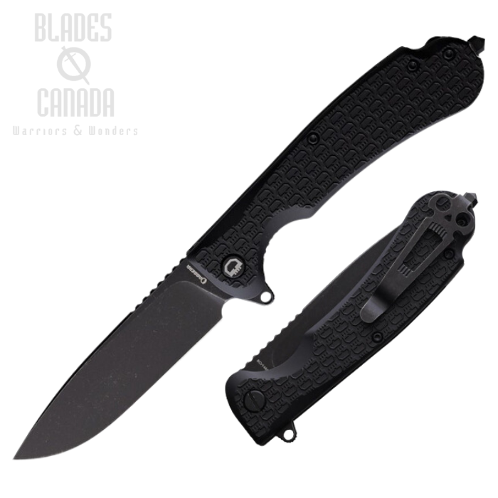 Daggerr Wocket Flipper Folding Knife, Black SW Blade, FRN Black Textured, WKFRNBKBW