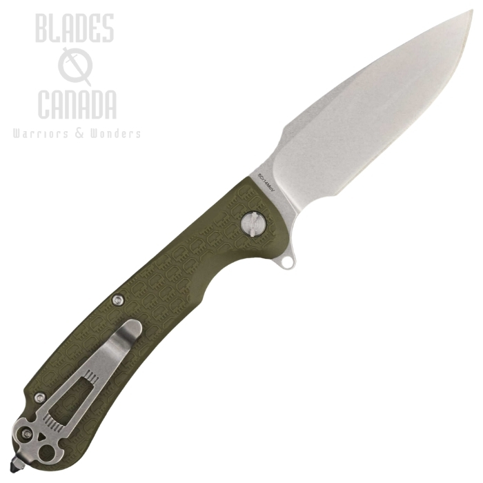 (image for) Daggerr Fielder Flipper Folding Knife, Stonewash Blade, FRN Olive, FDFRNOLSW