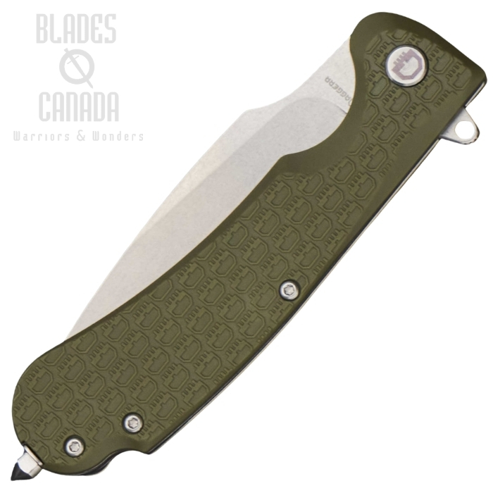 (image for) Daggerr Fielder Flipper Folding Knife, Stonewash Blade, FRN Olive, FDFRNOLSW
