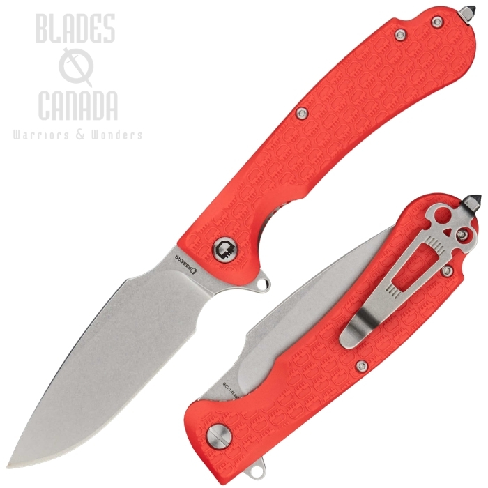 (image for) Daggerr Fielder Flipper Folding Knife, Stonewash Blade, FRN Orange, FDFRNRNGSW