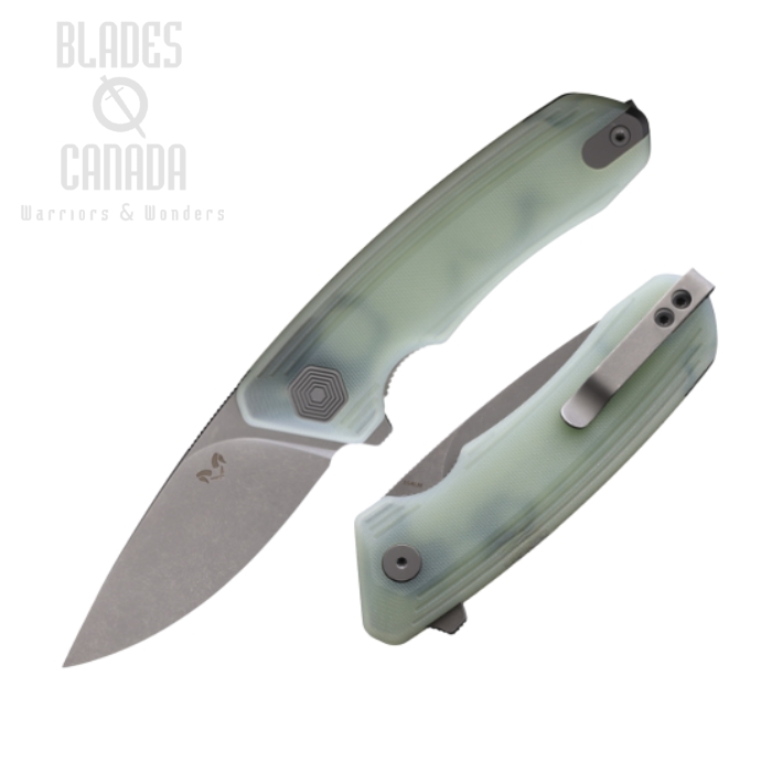 Damned Designs Invictus Flipper Folding Knife, 14C28N SW, G10 Jade, DMN006GJ (image for) Damned Designs Invictus Flipper Folding Knife, 14C28N SW, G10 Jade, DMN006GJ