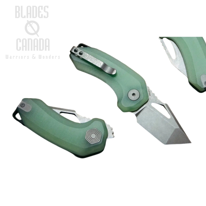 Damned Designs Oni Flipper Folding Knife, 14C28N SW, G10 Jade, DMN014GJ (image for) Damned Designs Oni Flipper Folding Knife, 14C28N SW, G10 Jade, DMN014GJ