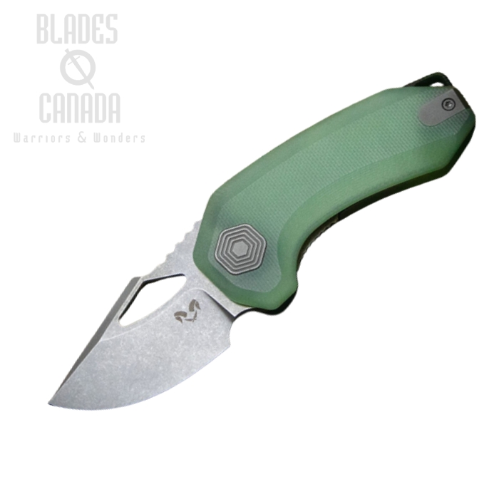 Damned Designs Djinn Flipper Folding Knife, 14C28N SW, G10 Jade, DMN015GJ (image for) Damned Designs Djinn Flipper Folding Knife, 14C28N SW, G10 Jade, DMN015GJ