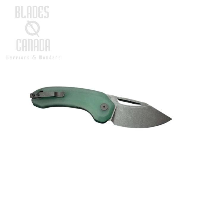 Damned Designs Anzu XL Flipper Folding Knife, 14C28N SW, G10 Jade, DMN016XLGJ (image for) Damned Designs Anzu XL Flipper Folding Knife, 14C28N SW, G10 Jade, DMN016XLGJ