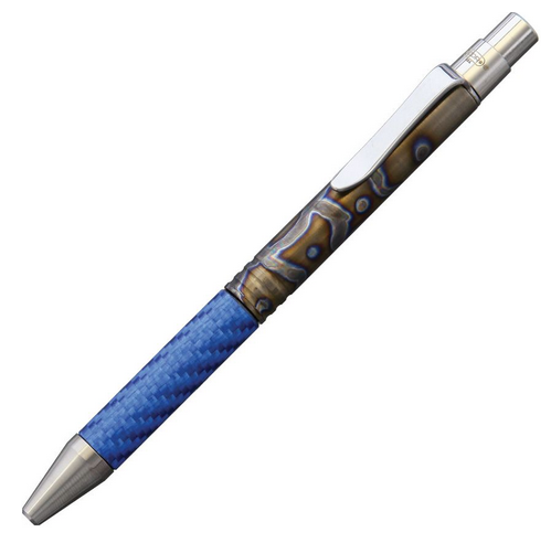 Darrel Ralph Go Pen, Titanium/Blue Carbon Fiber, DR071