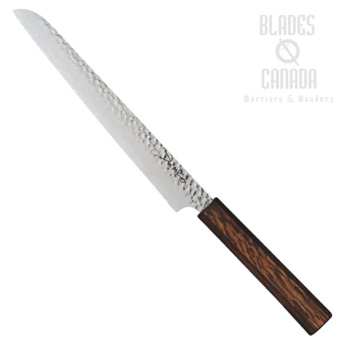 Demko Japanese Bread Kitchen Knife, VG10 San Mai 8", Red Oak Handle, DK-JPN-KTCHN-BREAD