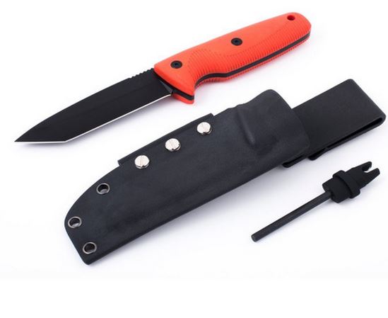 EKA Nordic T12 Tanto Fixed Blade Orange, Sandvik Steel, EKA734402