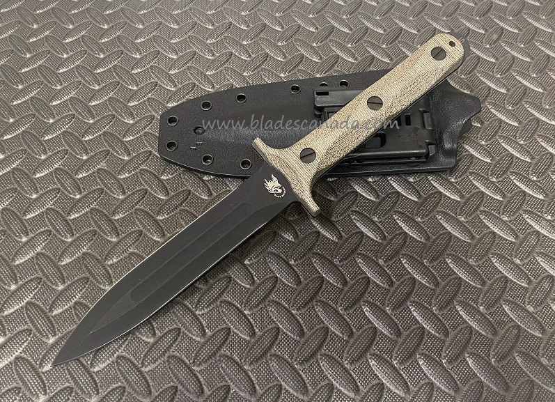 Hinderer EK Dagger O-1 DLC, Green Micarta w/ Kydex Sheath