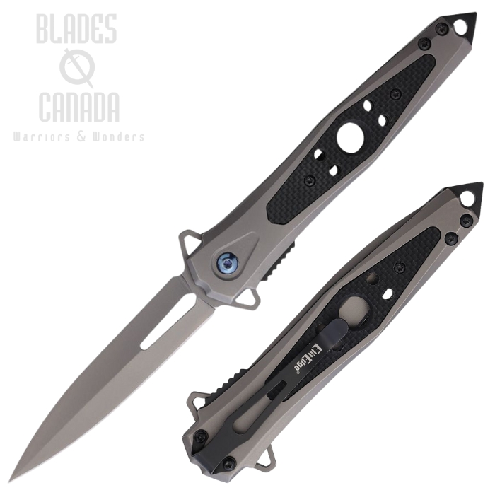 ElitEdge Flipper Folding Knife, Assisted Opening, Stainless Satin, Stainless/G10 Black Handle, EE10A123G10