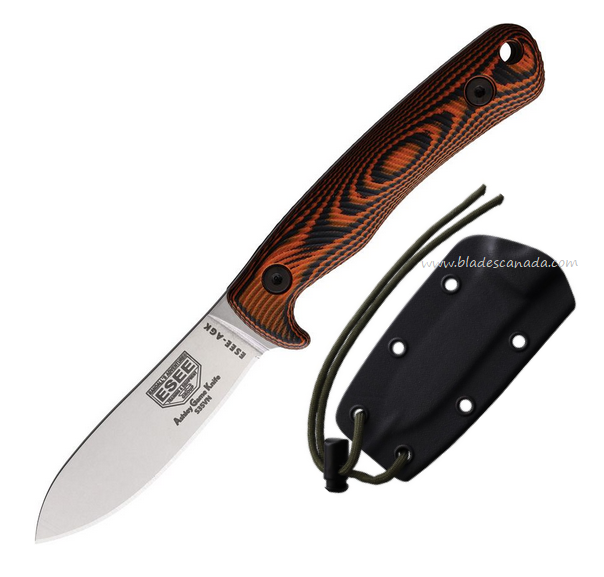 ESEE Ashley Emerson Game Fixed Blade Knife, S35VN SW, G10 Orange/Black, ESAGK35VOR