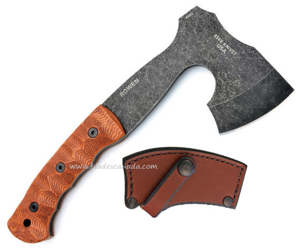 ESEE Gibson Axe, 1095 Carbon Tumbled Black Oxide, Sculptured Micarta, ESEEGibsonAxe