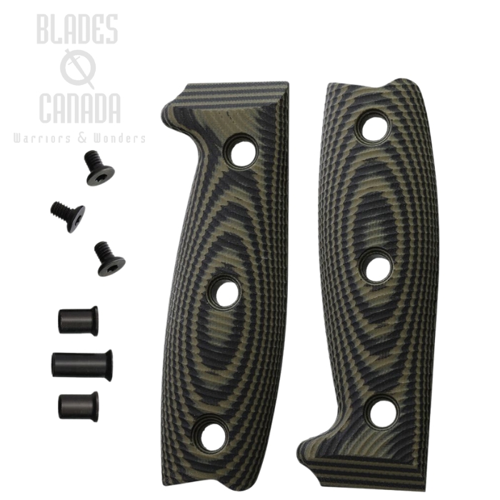 (image for) ESEE Handle for ESEE 4, G10 Black/OD Green, 4-3D-003