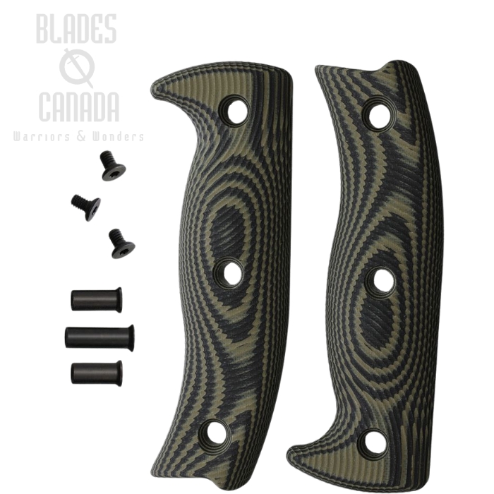 (image for) ESEE Handle for ESEE 5, G10 Black/OD Green, 5-3D-003