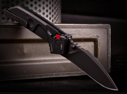 Extrema Ratio MF1 Folding Knife, N690 Black, Aluminum Black Ruvido