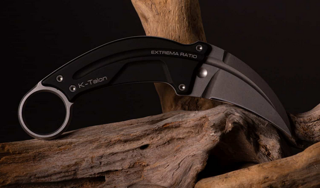 Extrema Ratio K-Talon Fixed Blade Knife, N690 SW, Aluminum Black