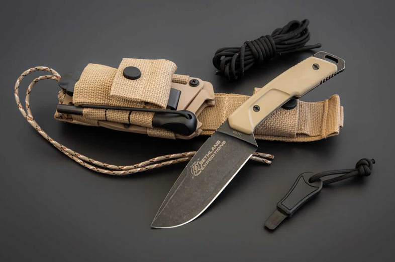 Extrema Ratio Sethlans Expeditions Fixed Blade Knife, N690 Dark Stone, G10 Desert Tan