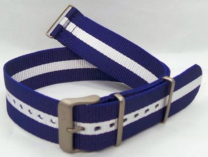 Vostok Europe NATO Ballistic Nylon Strap Blue/White 24mm