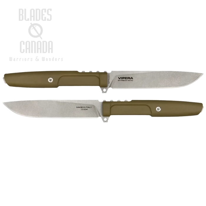 Extrema Ratio Vipera Total Fixed Blade Knife, Nitrogen Steel, Forprene HCS, Nylon Sheath