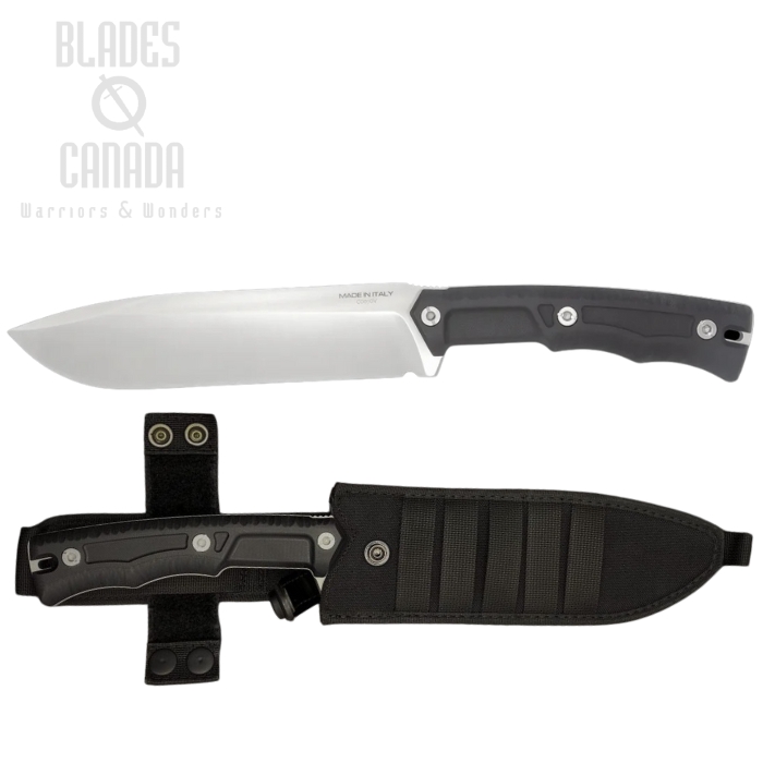 Extrema Ratio Numen Fixed Blade Knife, N690 Satin, G10 Black, Cordura Sheath