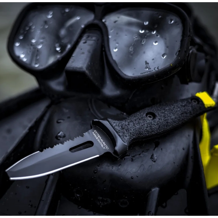 (image for) Extrema Ratio DICOK TS Fixed Blade Knife, N690 Black, Nylon Black, Kydex Sheath