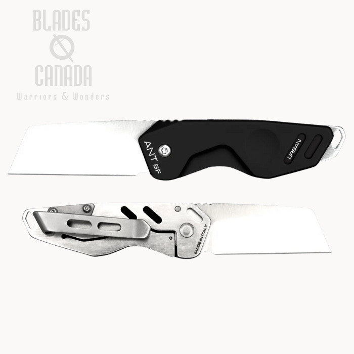 (image for) Extrema Ratio Ant Urban SF Framelock Folding Knife, N690 Satin, Aluminum Black