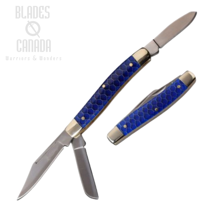 (image for) Elk Ridge ER939BL Traditional Pocket Knife, Blue Handle
