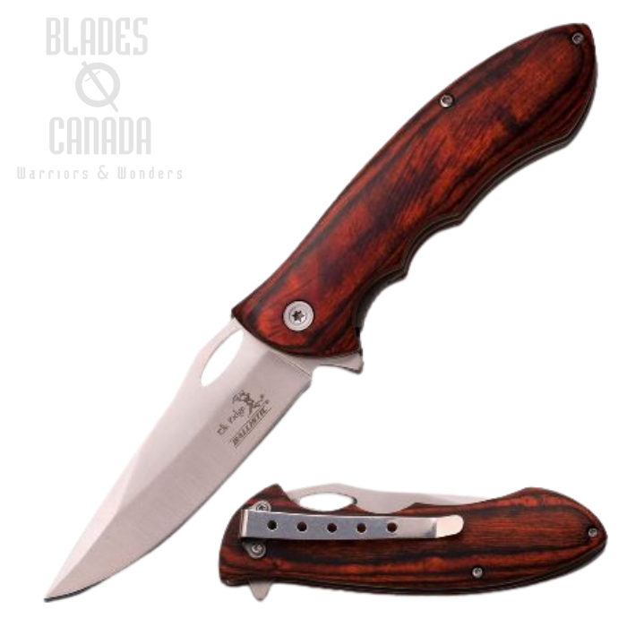 (image for) Elk Ridge ERA159SW Folding Knife, Assisted Opening, Pakkawood Handle