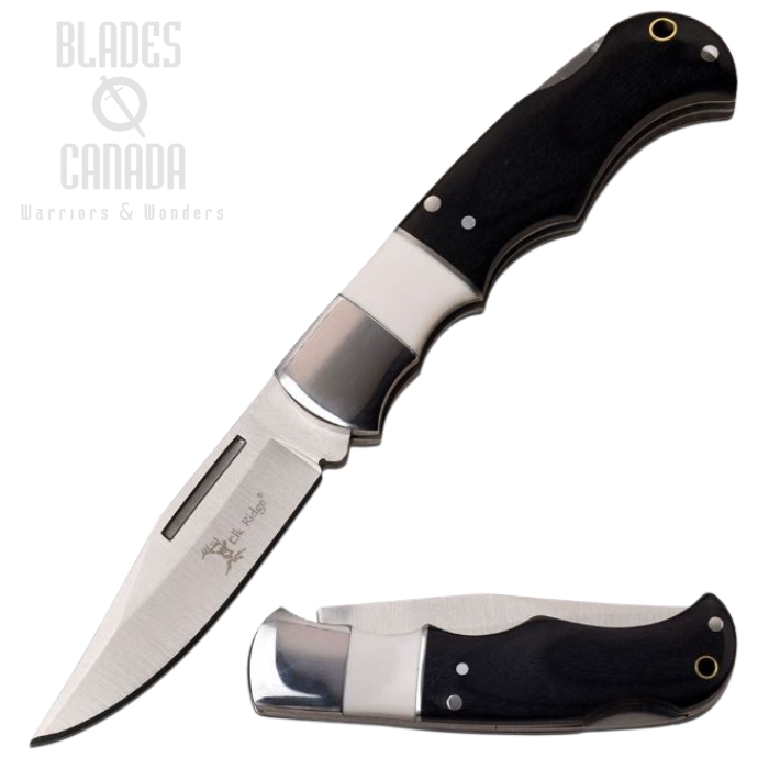(image for) Elk Ridge Knives Nail Nick Folder, Black Pakkawood, ER943WH