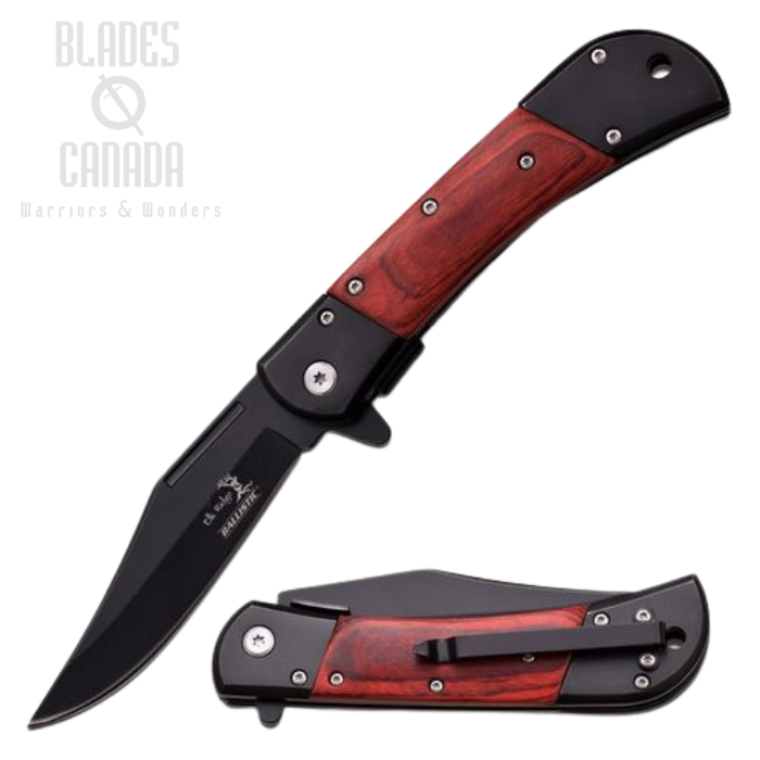 (image for) Elk Ridge ERA009BW Classic Wood Folder, Black