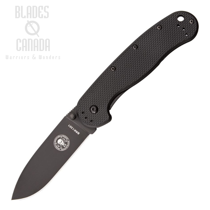 (image for) ESEE Avispa Framelock Folding Knife, D2 Steel, GFN Black/Stainless, BRK1302B