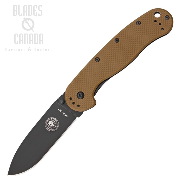 (image for) ESEE Avispa Framelock Folding Knife, D2 Steel, GFN Coyote/Stainless, BRK1302CBB
