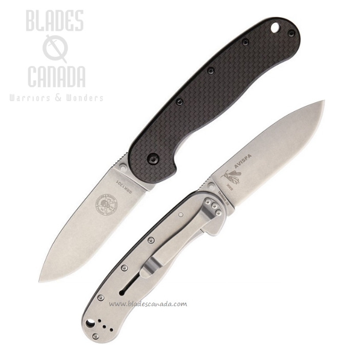 (image for) ESEE Avispa Framelock Folding Knife, D2 Steel, Carbon Fiber/G10, BRK1302CF