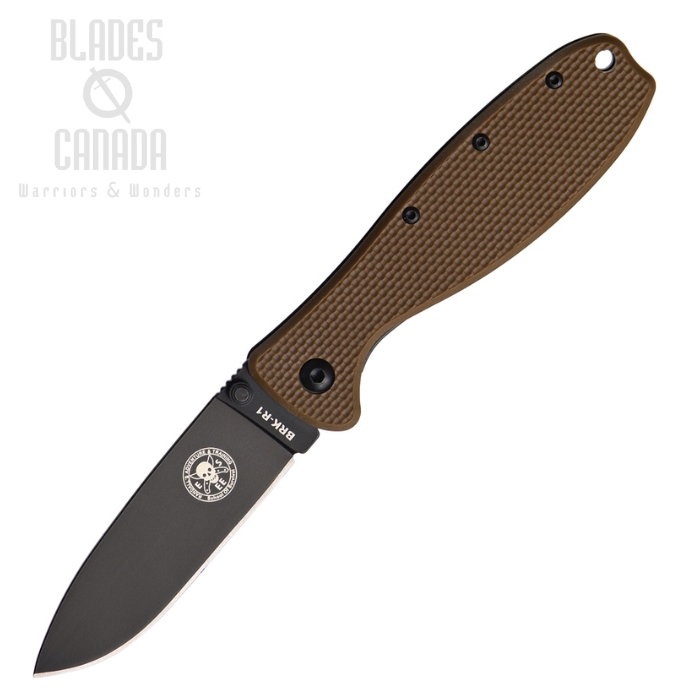 (image for) ESEE Zancudo Framelock Folding Knife, D2 Steel, GFN Coyote/Stainless, BRKR2CBB