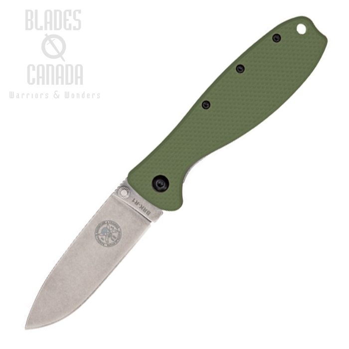 (image for) ESEE Zancudo Framelock Folding Knife, D2 Steel, GFN OD/Stainless, BRKR2OD