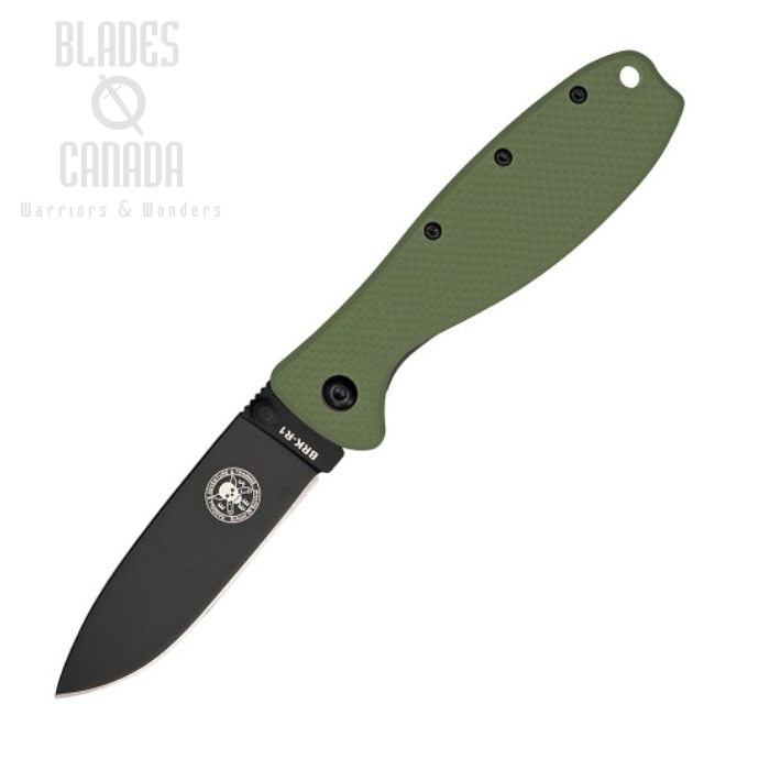 (image for) ESEE Zancudo Framelock Folding Knife, D2 Steel, GFN OD/Stainless, BRKR2ODB