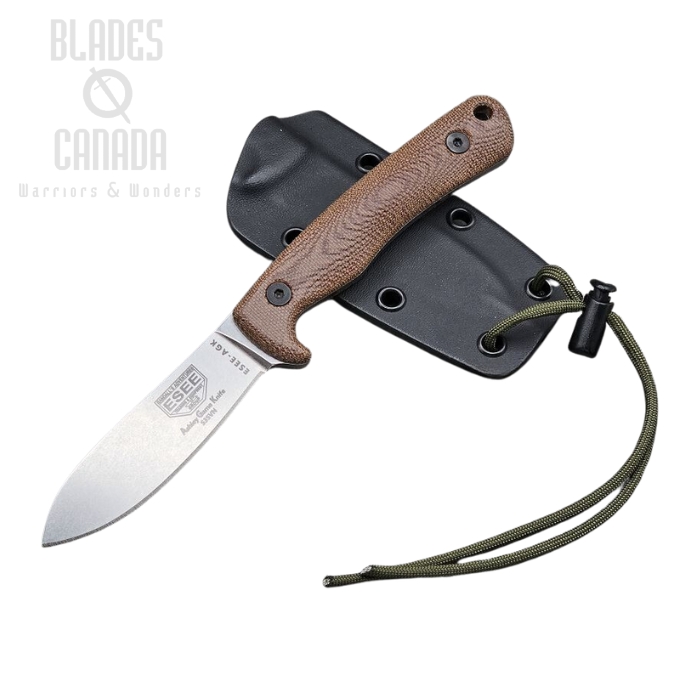 (image for) ESEE Ashley Emerson Game Fixed Blade Knife, S35VN SW, Micarta Brown, AGK-35V