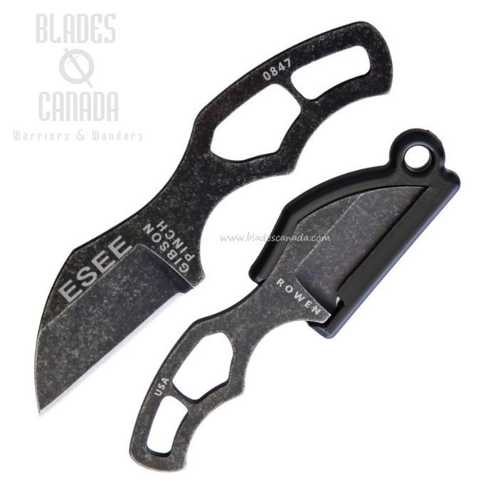 (image for) ESEE Gibson Pinch Fixed Blade Knife, 1095 Carbon, Molded Sheath, ESEEPinch