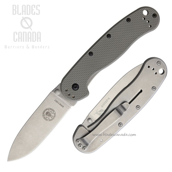(image for) ESEE Avispa Framelock Folding Knife, AUS 8, GFN Foliage/Stainless, BRK1301FG