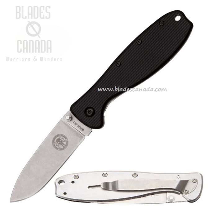 (image for) ESEE Zancudo Framelock Folding Knife, D2 Steel, GFN Black/Stainless, BRKR2