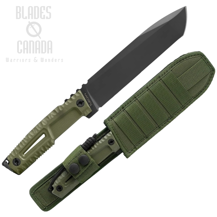 Extrema Ratio Tuscan Fixed Blade Knife, N690 Burnished, G10 Green, Green Sheath (image for) Extrema Ratio Tuscan Fixed Blade Knife, N690 Burnished, G10 Green, Green Sheath