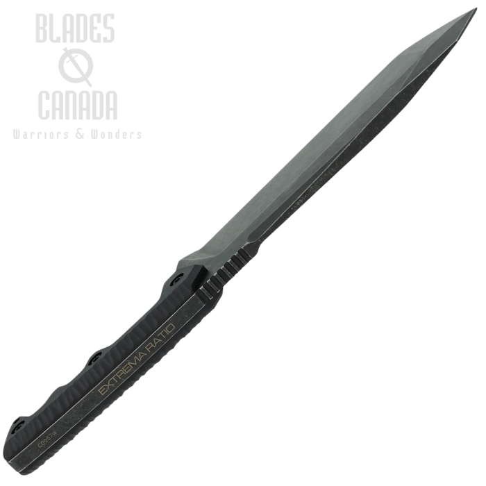 (image for) Extrema Ratio Fat Boy Fixed Blade Knife, N690 Dark Stone, G10 Black