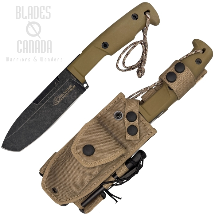 (image for) Extrema Ratio Selvans Expeditions Fixed Blade Knife, N690 Dark Stone, Desert Handle