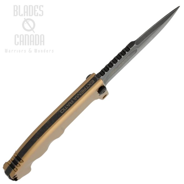 (image for) Extrema Ratio RAO II Expeditions Folding Knife, N690 Dark Stone, Aluminum Desert