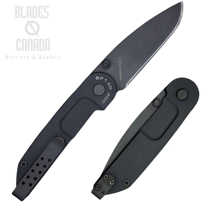 (image for) Extrema Ratio BF1 CD Folding Knife, N690 Black, Aluminum Black Ruvido