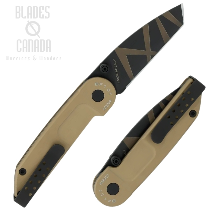 (image for) Extrema Ratio BF1 CT Folding Knife, Bohler N690 Tanto, Aluminum Desert Warfare