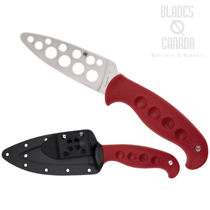 Spyderco Temperance Lightweight Trainer Knife, 420J2 Blunt, FRN Red, Sprint Run, FB05TRD