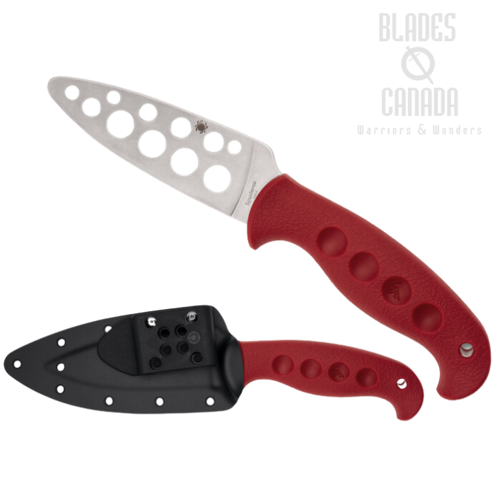 (Coming Soon) Spyderco Temperance Lightweight Trainer Knife, 420J2 Blunt, FRN Red, Sprint Run, FB05TRD