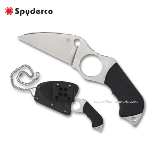 Spyderco Swick 6 Small Hole, LC200N Wharncliffe, G10 Black, FB14P6