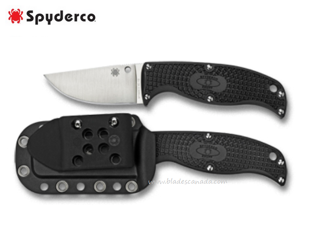 Spyderco Enuff Clip Point Fixed Blade Knife, VG10, FRN Black, FB31FPBK - Click Image to Close